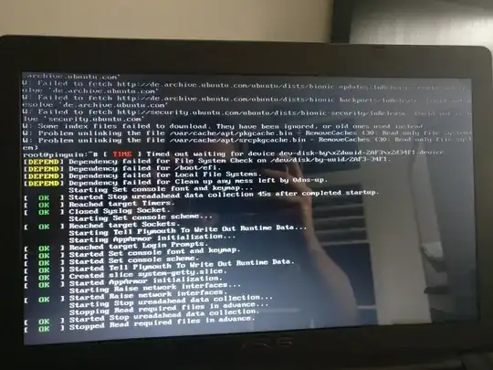 failed boot for /boot/efi