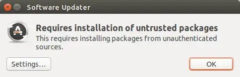 Requires installation of untrusted packages