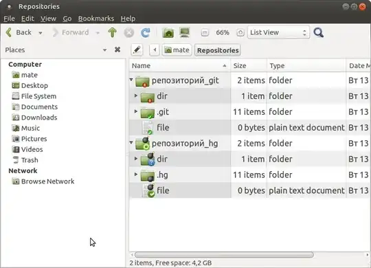 Caja with Git and Mercurial repositories - errors on Cyrillic names