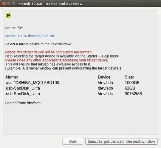 Click "Select target device"