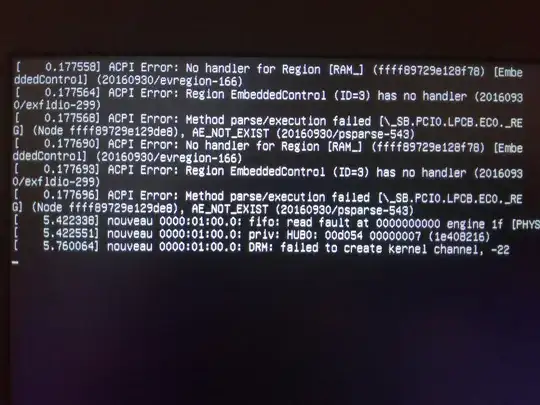 ACPI error