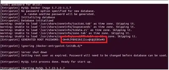 Docker Log — MySQL Password