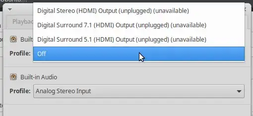 HDMI sound hardware is detected