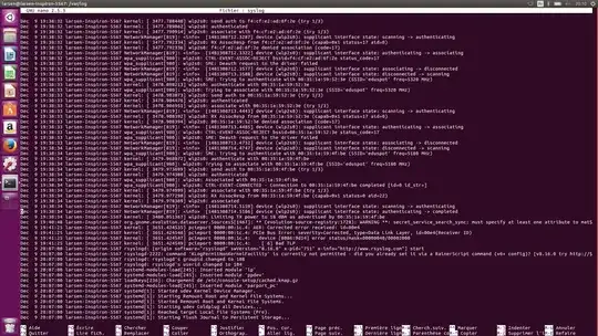logs just before freeze