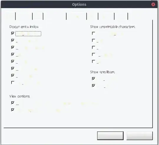 Options dialog example
