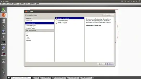 How my screen looks when trying to do create a Ubuntu Phone app