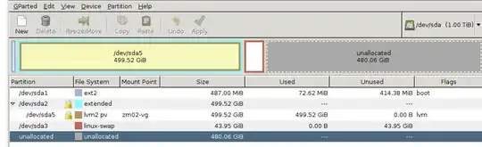 screen shot of g-parted