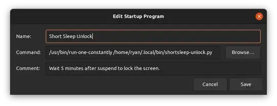 Startup Application Entry for shortsleep-unlock.py