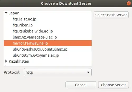 Server i am currently using