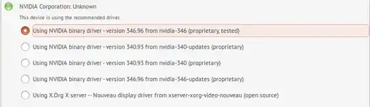 screenshot of additional drivers