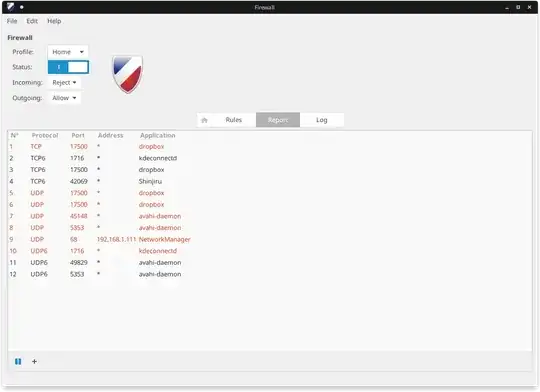 gufw report screenshot