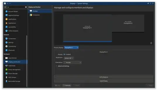 Kubuntu set primary display