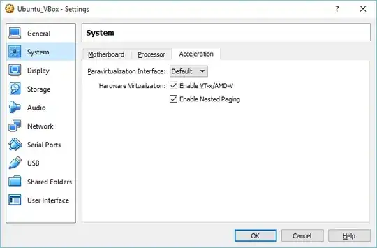 Acceleration settings