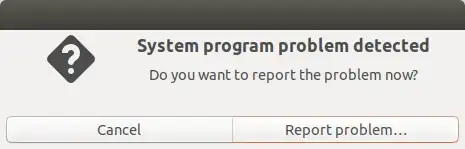 System Problem Popup