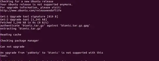 An upgrade from 'yakkety' to 'bionic' is not supported with this tool.