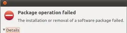 error message dialog