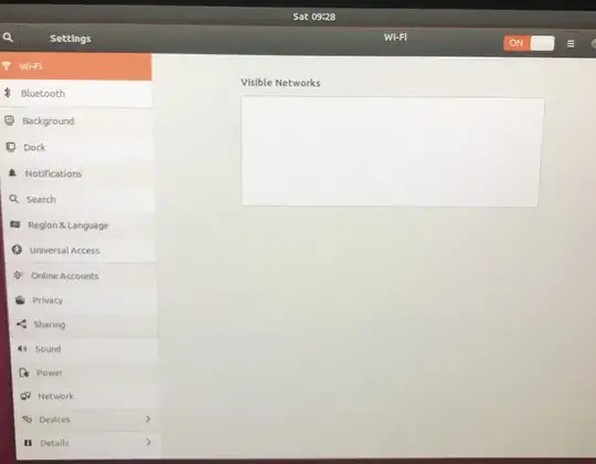 Image of no visible WiFi networks