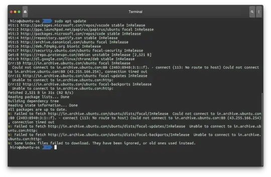 apt no route to host error