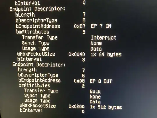 another photo of a screen showing a terminal