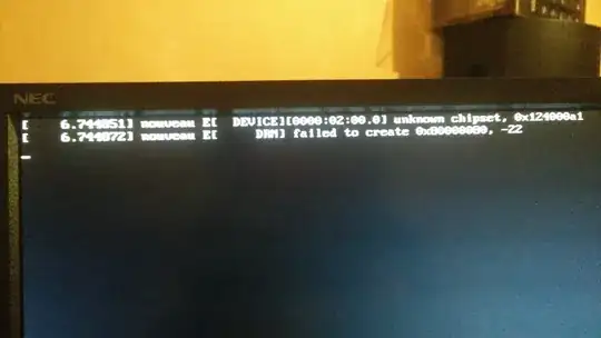 Screenshot or an error upon Trying or Install option