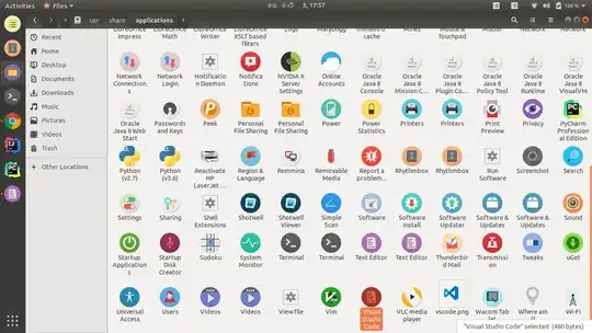 Visual Studio Code in /usr/share/applications