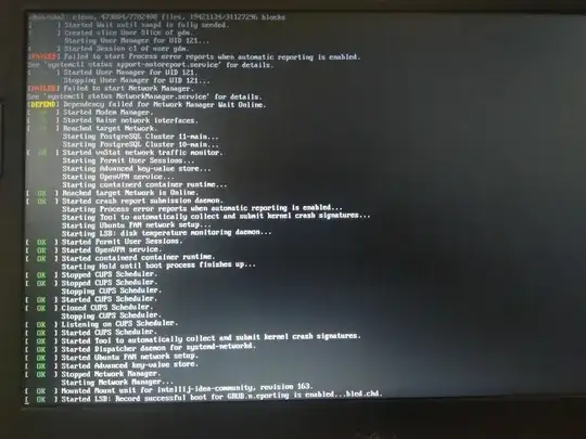 Boot screen error