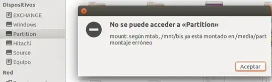 mount failed error message