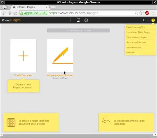 Pages file manager view shows an icon for your document