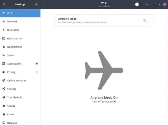 This is the condition when the Usb adapter is not plugged, I am unable to off Airplane mode at this stage.