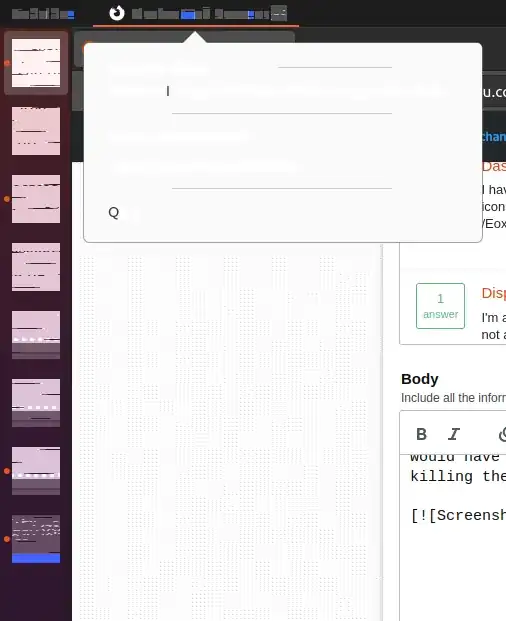 Screenshot of title bar, task bar, and menu