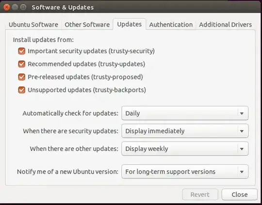 Software & Updates settings