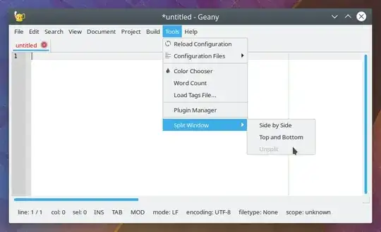 choosing split windows
