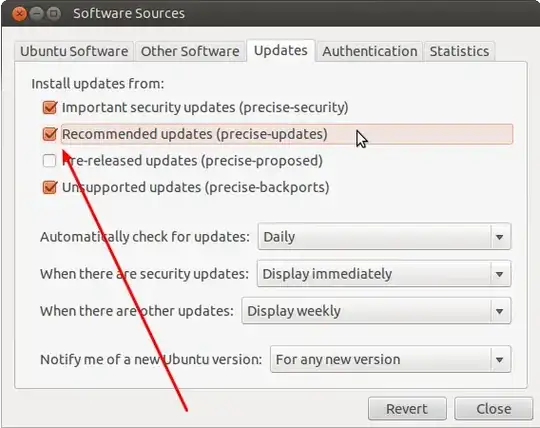 Screenshot of "software Sources"