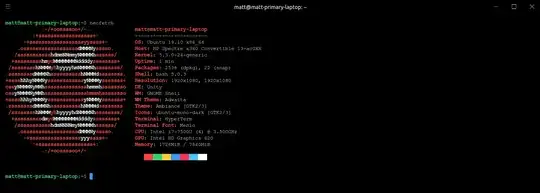 neofetch output