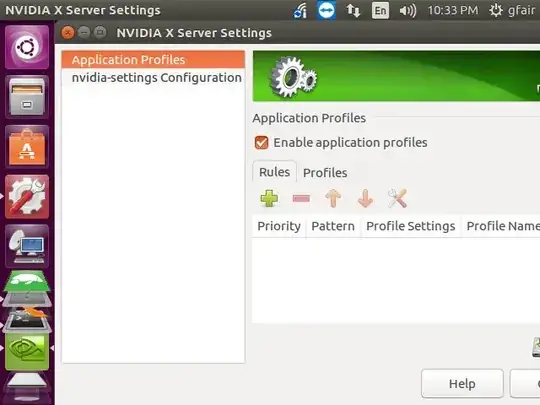 results of nvidia-settings
