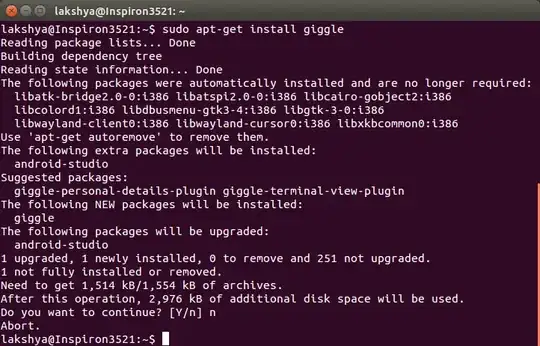 Trying to install Giggle