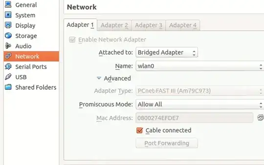 Virtualbox Network Settings