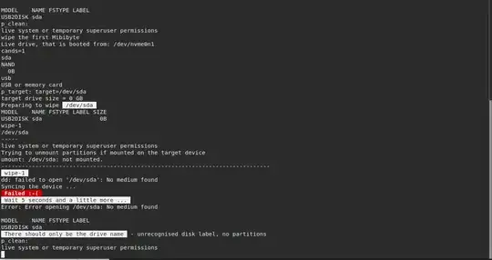 wipe first megabyte output
