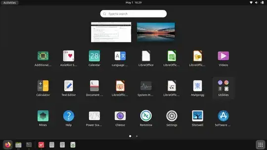 Screenshot of the expected size of the icons in the app drawer