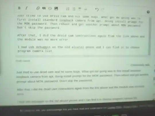 first picture using droid cam shows askubuntu post.