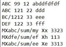 Expected file content