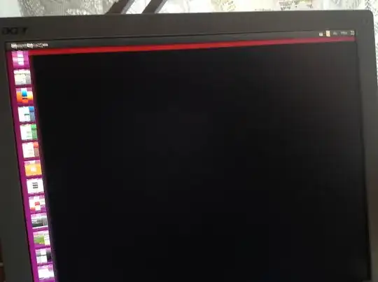 dash icons distorted, rest of screen black