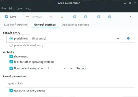 Grub Customizer window
