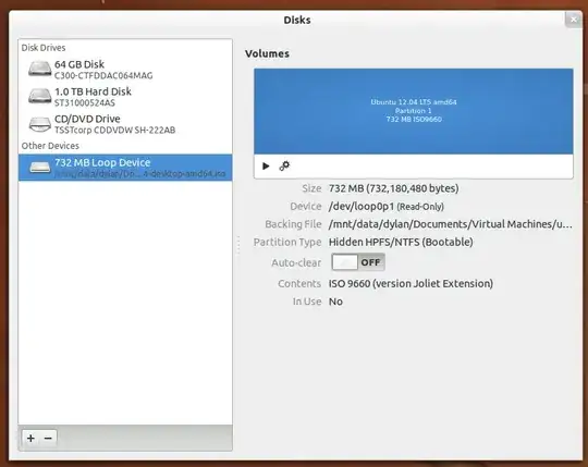 Screenshot of gnome-disks