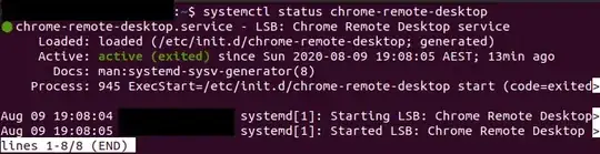 chrome remote desktop in terminal