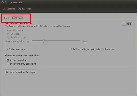 Go to the Behaviour tab