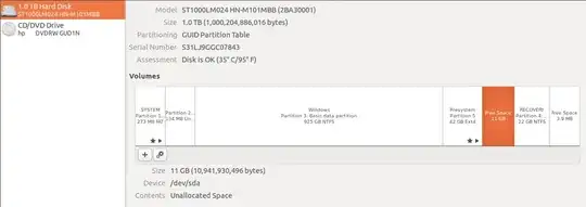 Disks gui for my system