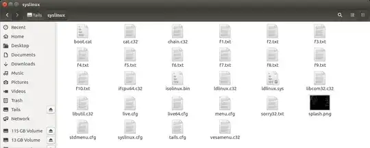 7) Tails syslinux folder