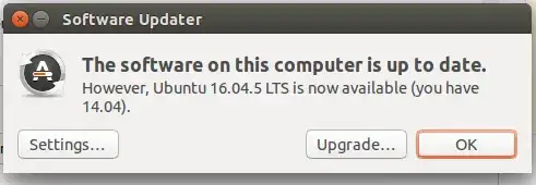 Software Updater window