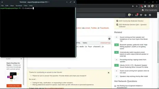 Open alsamixer using this command in terminal